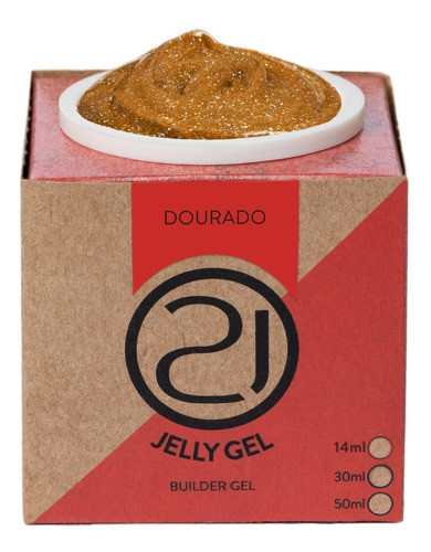 Ecoline Jelly Gel Dourado Nails 21 Polygel 30ml 0