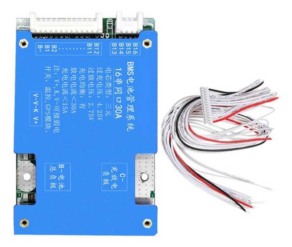Placa De Proteção 16s 60v 30a Bateria De Lítio Ternária Bms 0
