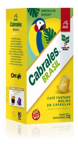 Café Cabrales Brasil, Cápsulas X10. Aptas Nespresso 0