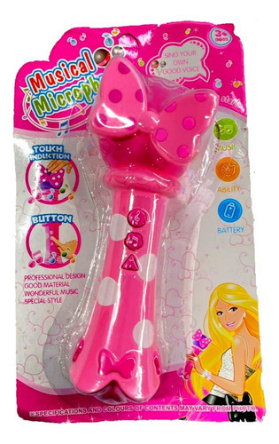Microfono De Juguete Musical A Pilas 0