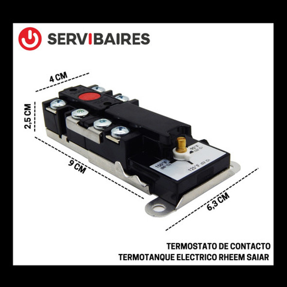 Termostato De Contacto Termotanque Electrico Rheem Sherman 1