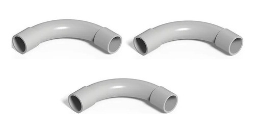 Curva De Pvc Genrod Para Caño Rigido 22 Mm 7/8 X 3 Unidades 0