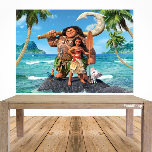 Fondo De Tela Para Eventos Moana Decoración Cumple Infantil 0
