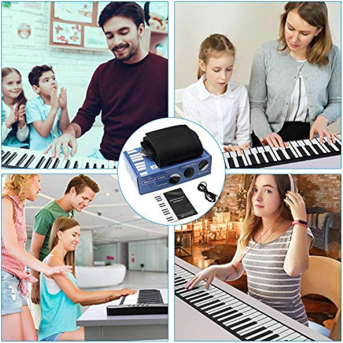Lujex Roll Up Piano Piano Plegable Flexible Soft Electric Di 1