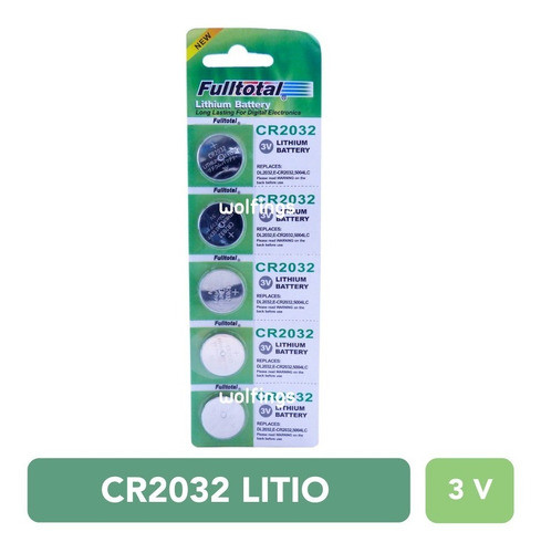 5 Pilas Cr2032 Litio 3v. Boton Alarma Balanza Llaves De Auto 0