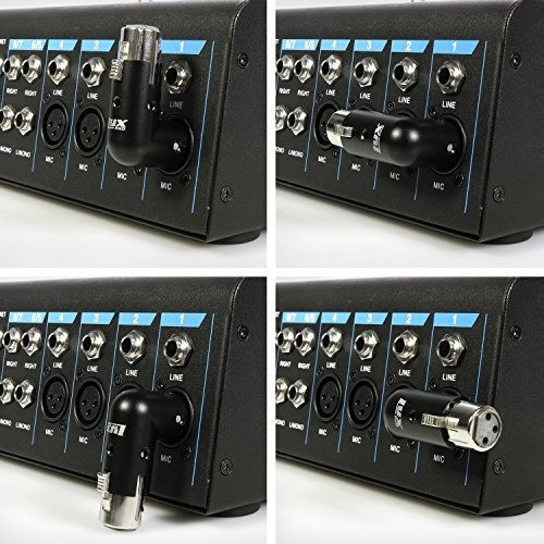 Lyxpro Xlr Angle Adapter Dual Macho Y Hembra Se Puede Coloca 1