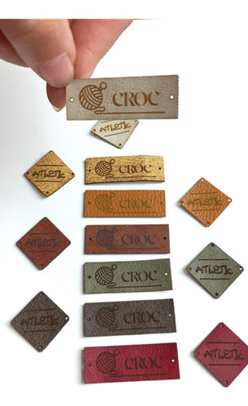 Etiquetas De Ecocuero Personalizadas 4x2cm X 150 Unidades 0 Etiquetas De Ecocuero Personalizadas 4x2cm X 150 Unidades 0