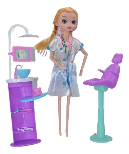 Muñeca Dentista Con Accesorios Mediana 0