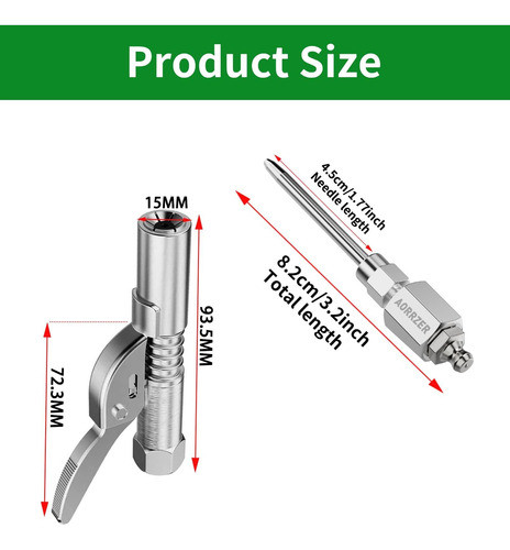 Aorrzer Juego De Punta De Aguja Y Acoplador De Pistola De De 1