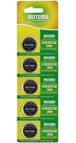 5 X Pilas Boton Cr2032 Motoma 2032 - 240mah San Martin 0