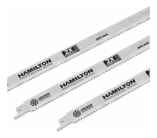 Hojas Para Sierra Sable De 300mm 3 Unidades Hamilton Hs300 1