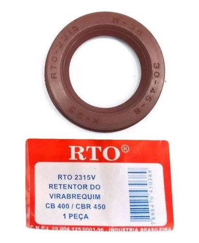 Retentor Virabrequim Em Viton Honda Cb 400 / Cbr 450 0
