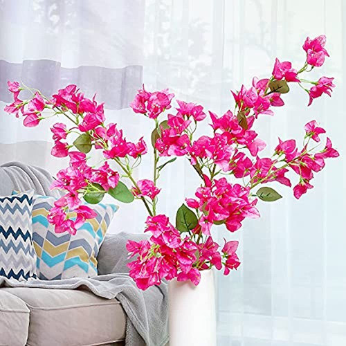 Flores Artificiales Ramas De Buganvilla De Seda Faux Artific 0