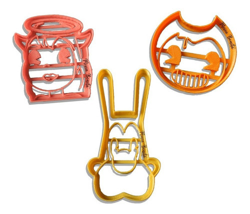Ink Machine, Bendy's X3 - Cortante Cookies Galletas Moldes 0