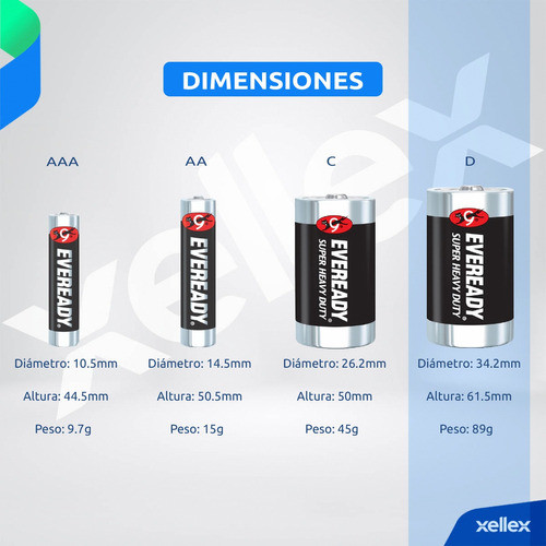 Pila Carbon Zinc Grande Tipo D Eveready X 24 San Martin 1