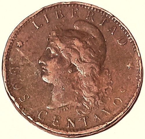 Antigua Moneda Argentina Patacon  De Cobre 2 Centavos 1893 . 1