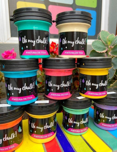 Oh My Chalk Pintura De Tiza  X110cc Light Grey 1