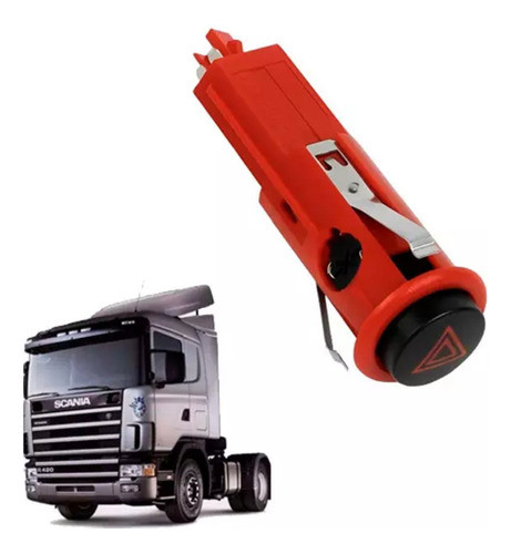 Botao Interruptor Pisca Alerta  Emergencia Para Scania S4 0