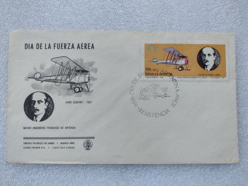 Sobre Conmemorativo Dia De La Fuerza Aérea Argentina 1980 0