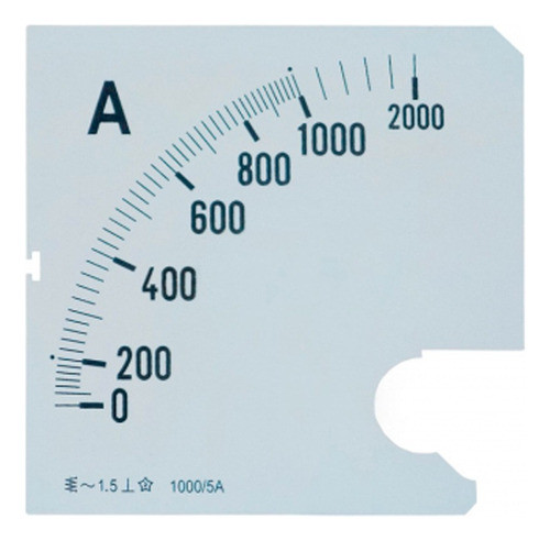 Escala Para Amperímetro Analógico 0 A 1000a 96x96mm 0