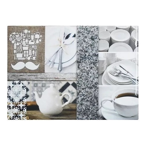 Revestimiento Ceramica Decorada Vajilla 25x35cm - Piu 0
