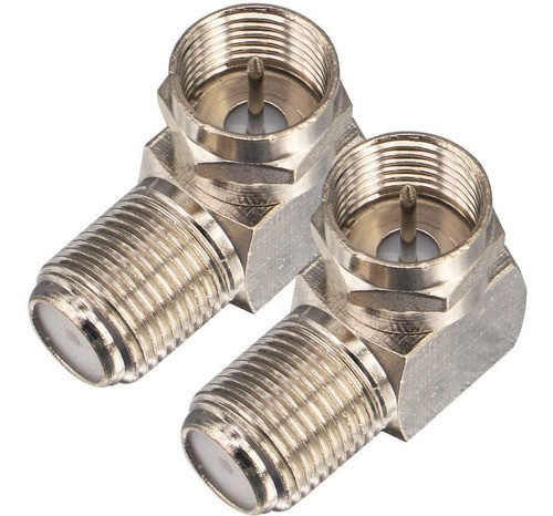 Conector De Cable Coaxial Tipo F Angulo Recto Rg6 2-pack 0