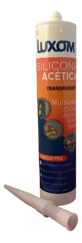 Cartucho De Silicona Acética 280ml Transparente Luxom X 24u 1