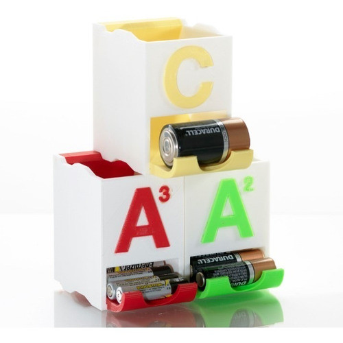 Organizador Porta Pilas Apilable Impreso 3d - Detta3d 1