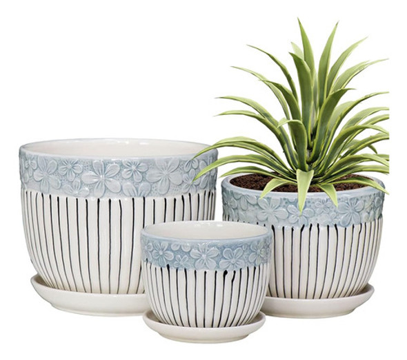 Macetas Ton Sin Grey,jardinera De Textura Para Plantas De In 0