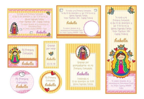 Kit Imprimible Virgencitas Porfis Comunion - Bautismos 2x1 0