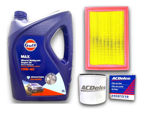 Kit Service Chevrolet Spin Onix Cobalt + Aceite Gulf 15w40 0