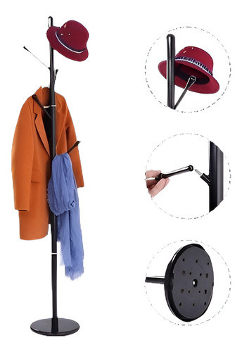 Metal Coat Rack Sombrero Árbol Soporte Ropa Titular Paraguas 0