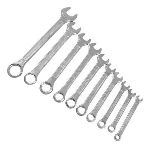 Jogo Chave Combinada Boca Estrela 6 A 17mm Resistente 10 Pcs 0