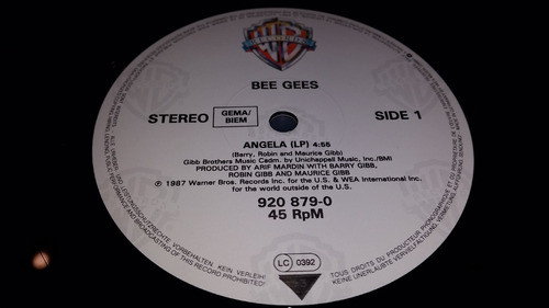 Bee Gees Angela You Win Again Extended Vinilo Maxi Excelente 1