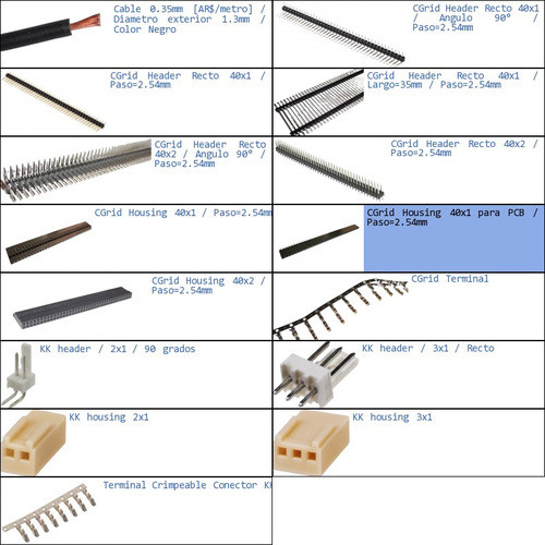 Cgrid Housing 40x1 Para Pcb Paso=2.54mm 1
