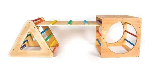 Rampa+triángulo+cubo Pickler Madera Jgo Libre Psicomotricida 0