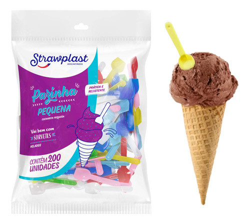 Cucharas Helado 7.5 Cm Descartables X200 Goldsky 0