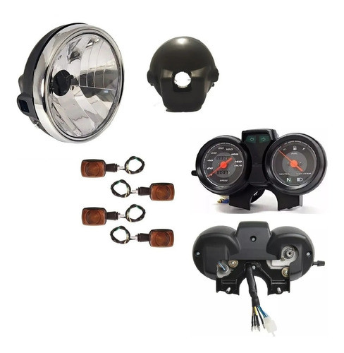 Farol Ybr 125 2006 2007 2008 + Painel Completo + 4 Pisca 0