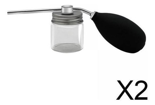 2x Soprador De Pó De Talco Recarregável Soprador De 0