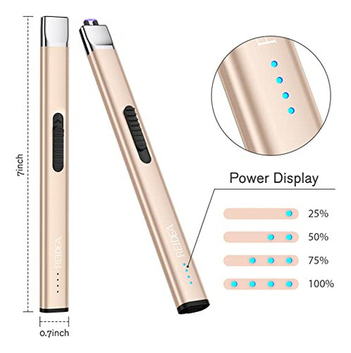 Encendedor Electrico R1 Plano Sin Llama Usb Con Seguridad 1