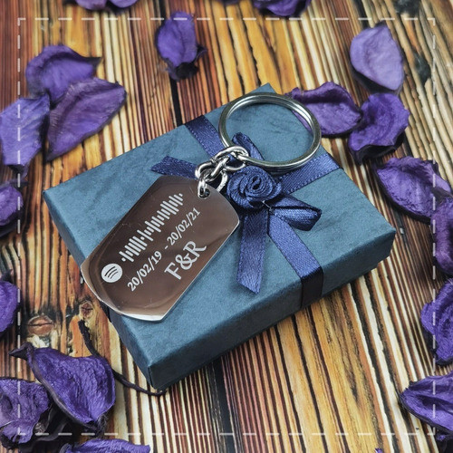 Llavero En Acero Quirurgico Personalizado Spotify 1