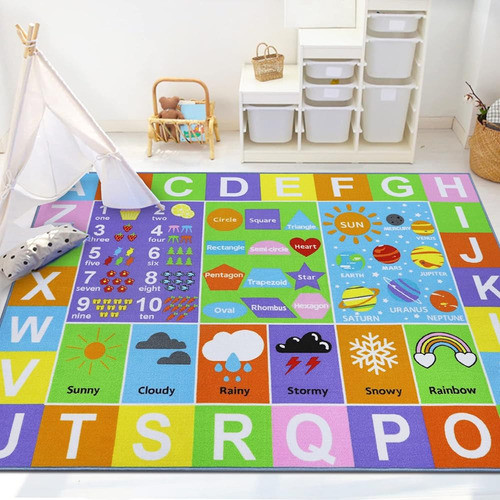 Capslpad Niños Jugar Alfombra Abc Alfabeto Números Formas Cl 0