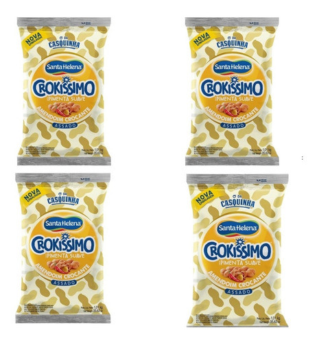 Kit 4 Crokíssimo Amendoim Pimenta Suave 1,010kg-santa Helena 0