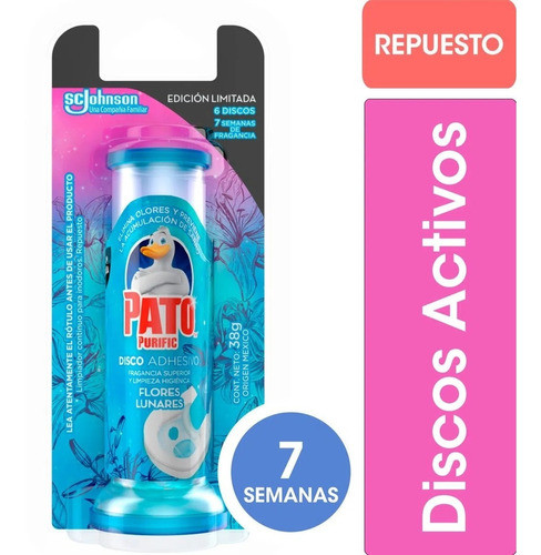 Pato Discos Adhesivos P/ Inodoro Flores Lun Repuesto X 3 Uni 0