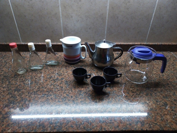 Cafetera-tetera Cristal, Tetera Imperial Metal Y Española. 0