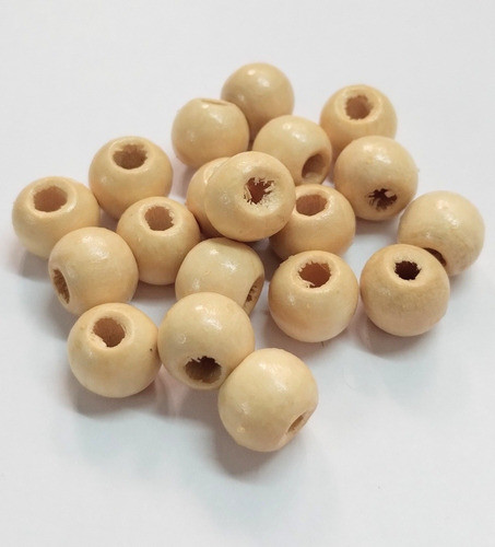 Cuentas De Madera 10 Mm Crudo Por 100 Unidades 0
