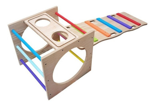 Hamaca Arco Iris+cubo+rotaris+triangulo+rampamontessori 1
