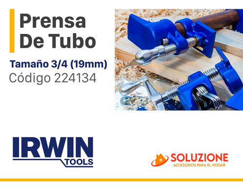 Prensa De Tubo Acero Irwin 224134 Carpintería Premium 1