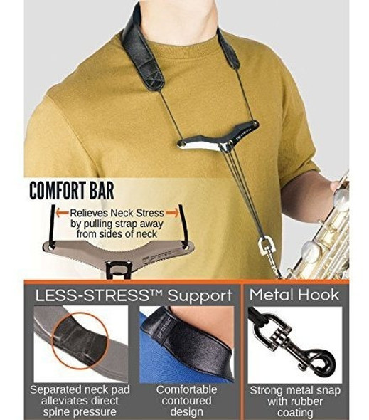 Pro Tec Lc310m 22inch Leather Lessstress Correa De Saxofon P 1