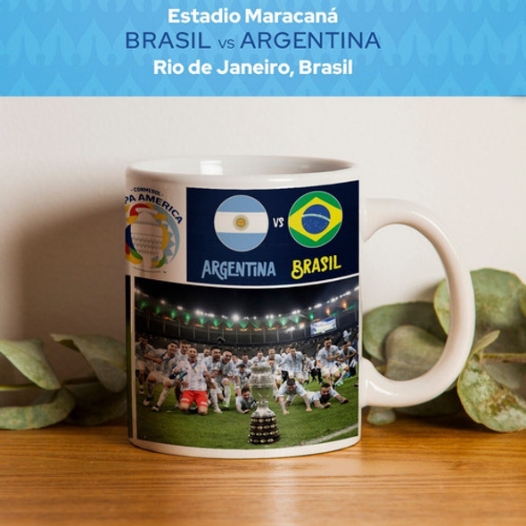 Taza Cerámica Argentina Campeón América Di María Dia Amigo 0